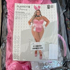 Classic Pink Playboy Bunny 8-Piece Set Halloween Costume